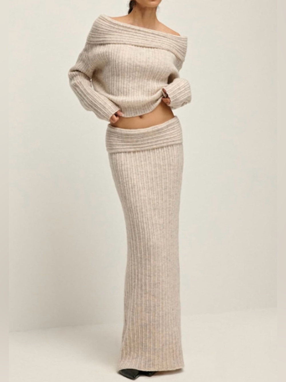 Sweater and Knitted Skirt set